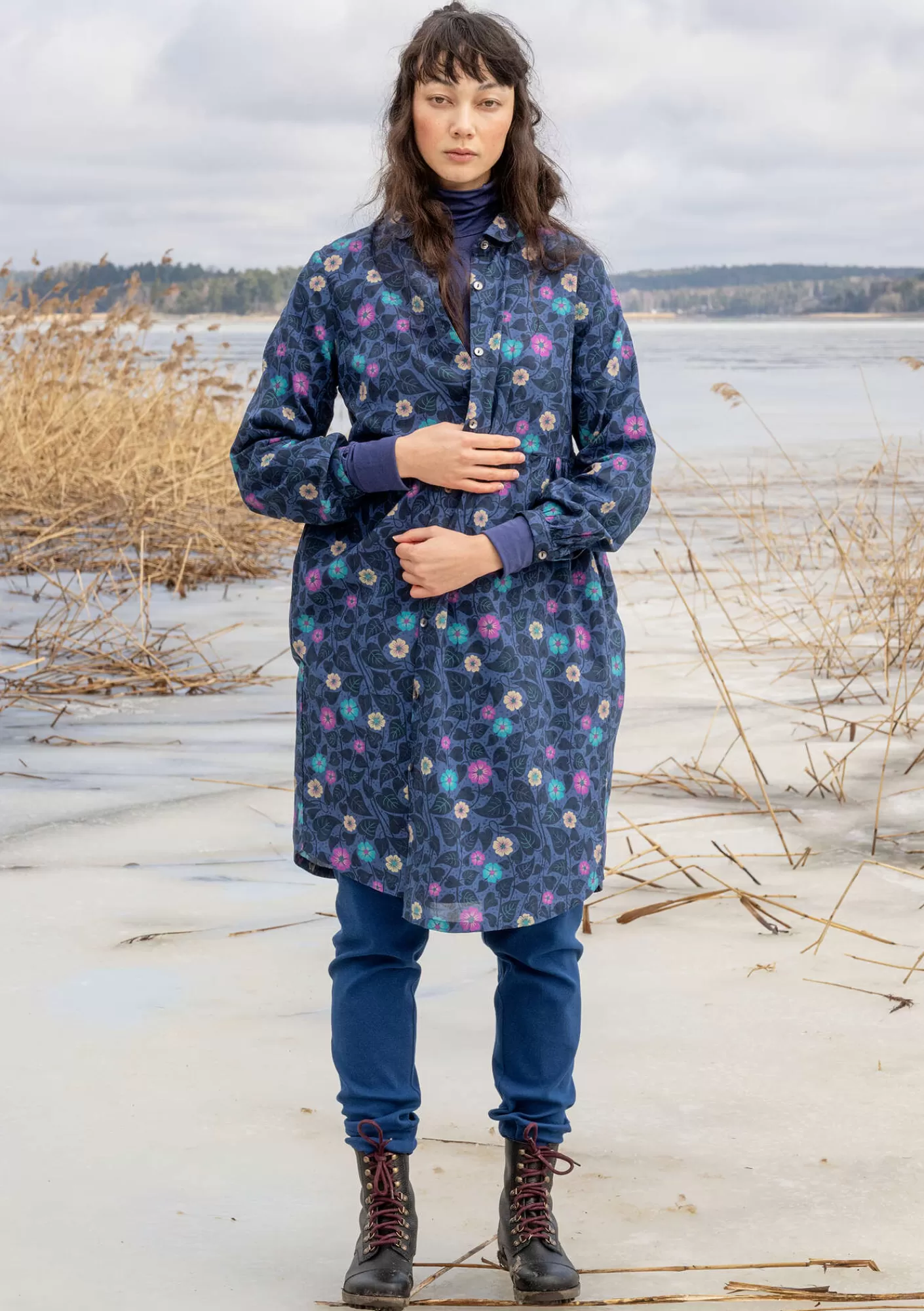 Gudrun Sjödén Kangasmekko ”Borealis” ekopuuvillaa- Mekot