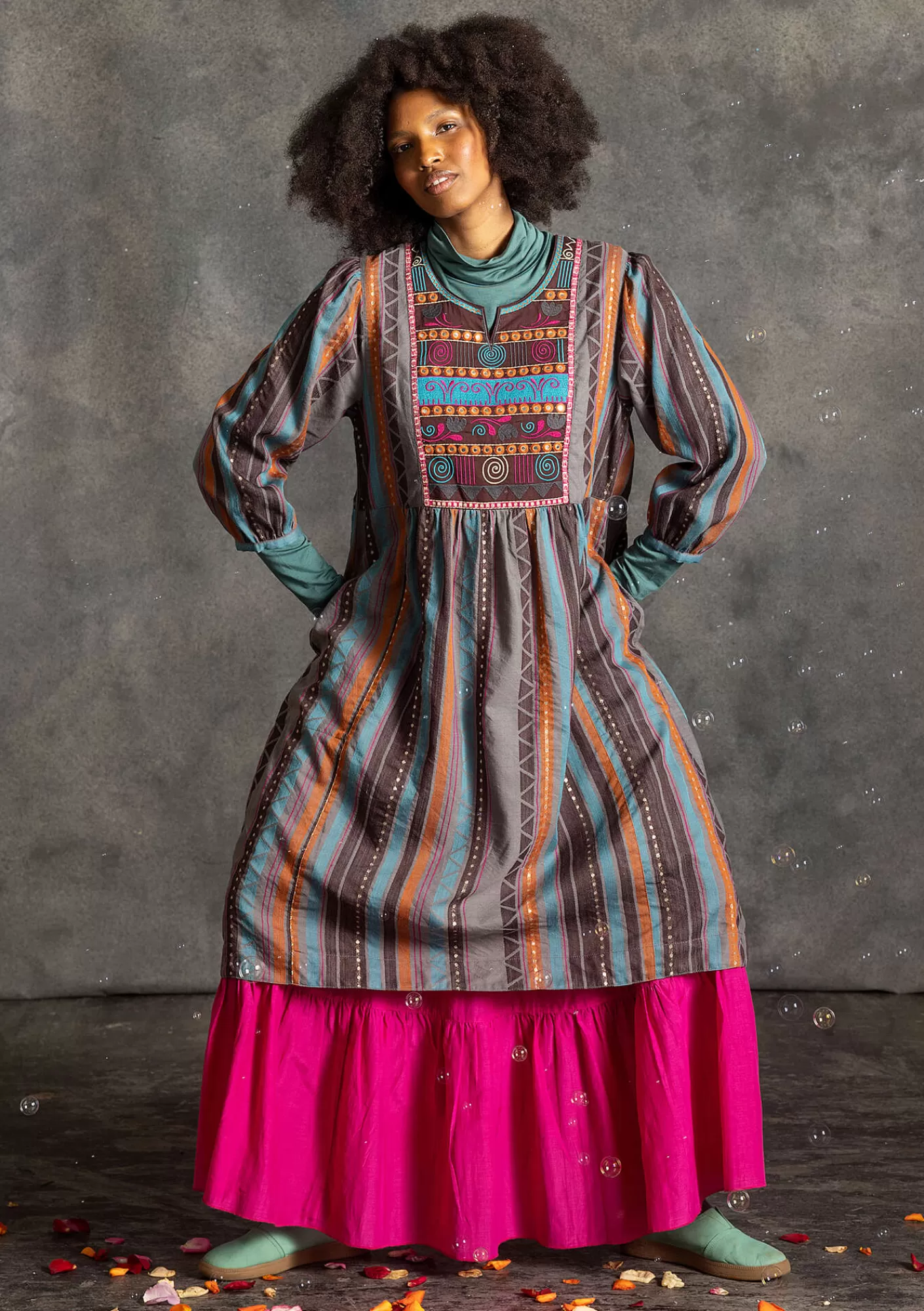 Gudrun Sjödén Kangasmekko "Jaipur" villaa ja puuvillaa- Mekot