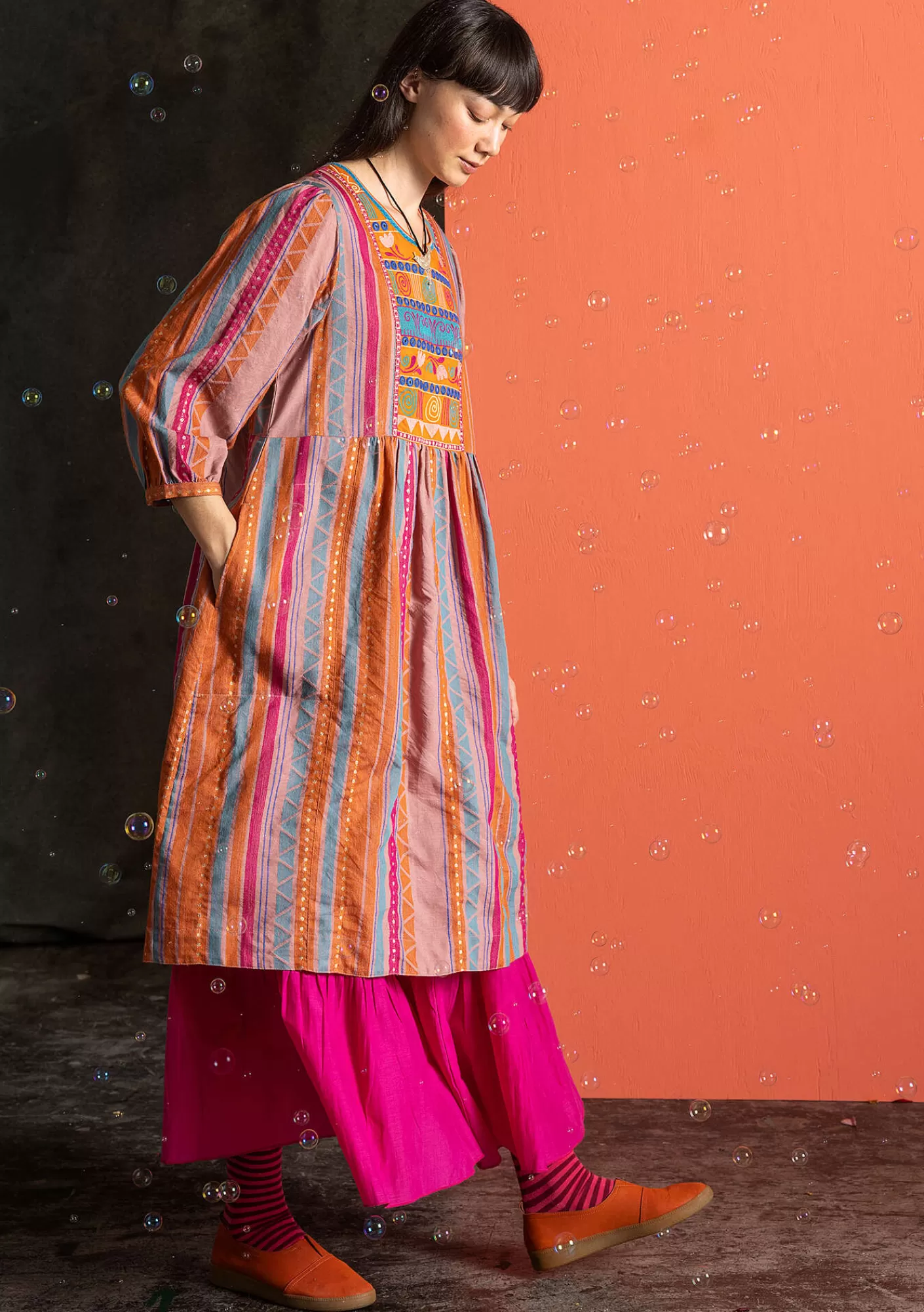 Gudrun Sjödén Kangasmekko "Jaipur" villaa ja puuvillaa- Mekot